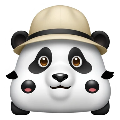 Une voiture avec des yeux de panda avec un chapeau  sticker