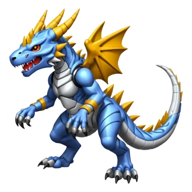  Cool Edgy Shiny Greymon-Wickerbeast-Weregarurumon full body sticker