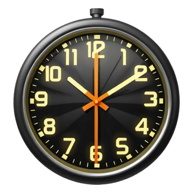 A close-up of a clock with sharply defined numbers and glowing hands, captured in dramatic lighting. The second hand is blurred into multiple trailing streaks to show rapid ticking, creating a sense of urgency and fast-passing time. sticker