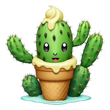 Ice cream cactus  sticker