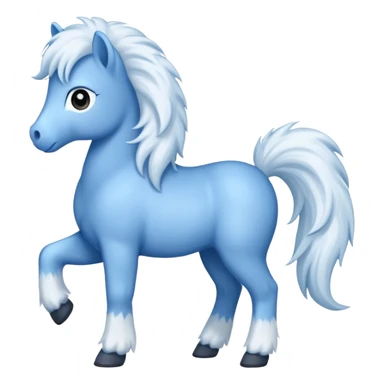 Blue pony sticker