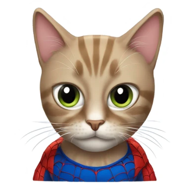 cat cosplaying spider man sticker