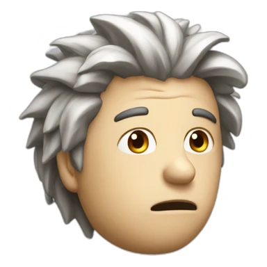 tête de hérisson triste sticker