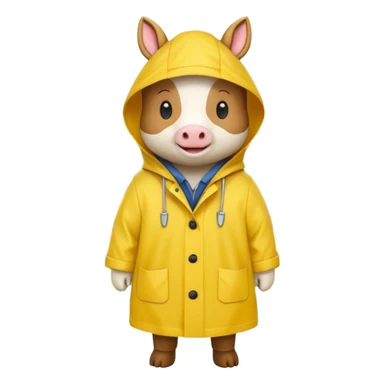 Raincoat Farm Animal sticker