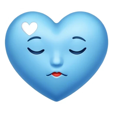 Bisous cœur bleu sticker