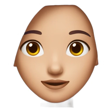 a young beauty girl with purple brown hair fair skin sticker