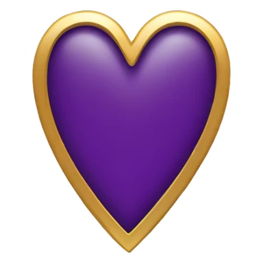 Half gold half Purple Heart  sticker