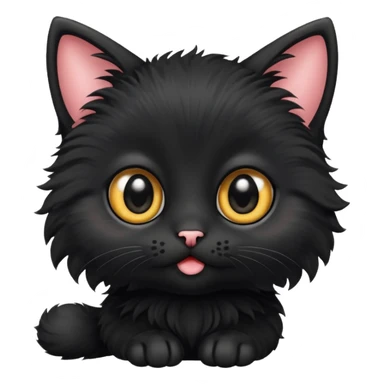 Un  gatito negro chiquito  sticker
