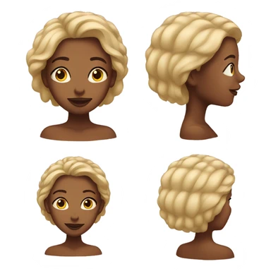 Woman with chin hair sticker