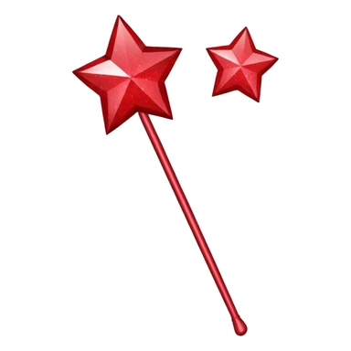 Red Glitter Staff sticker