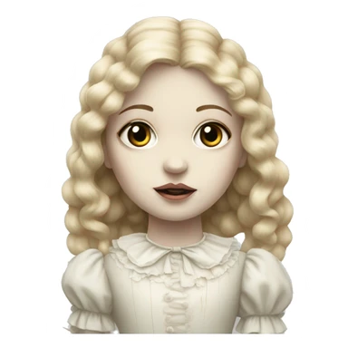 creepy cracked porcelain doll sticker