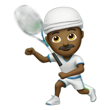 Emir playing tennis sticker
