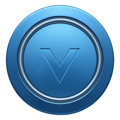 Un v de vérifier dans un cercle bleu sticker