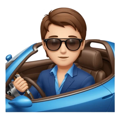 A rich boy in the super car  sticker