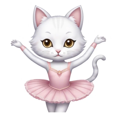 A cat in a ballerina costume  sticker