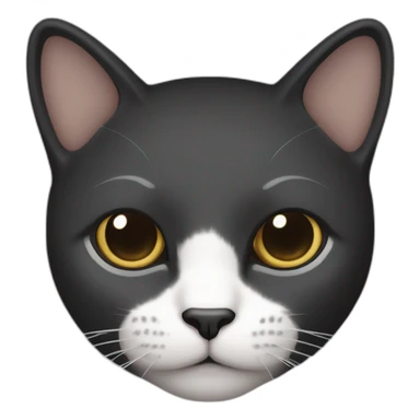 gato negro con mancha blanca sticker