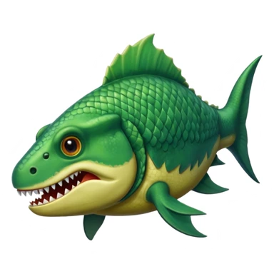 dinosaur fish sticker