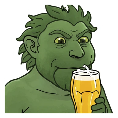 Man drinking beer sticker