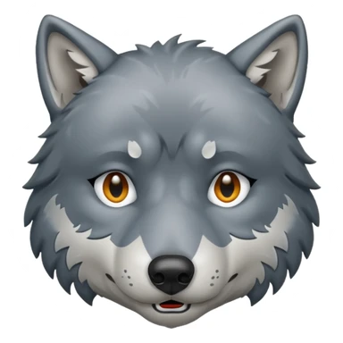 un lobo con frio sticker