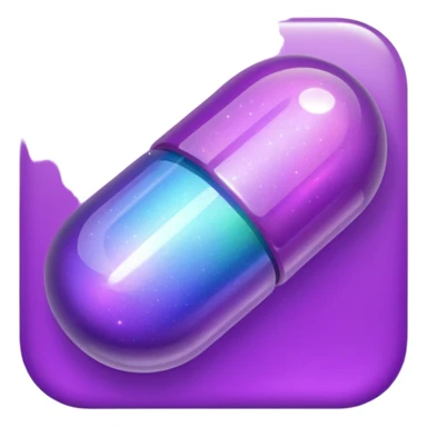 glitter purple medicine sticker