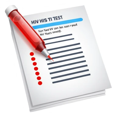 HIV positive or negative result sticker