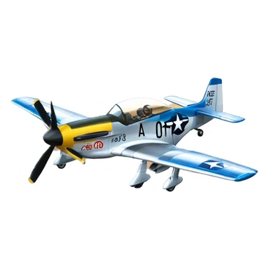 a P-51 airplane  sticker