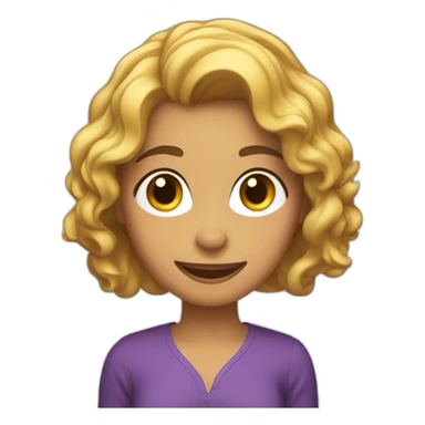 Una mujer de cabello rizado riendo sticker