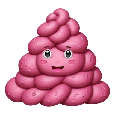 Pink 💩 realistic looks like the brown poop I just did sticker