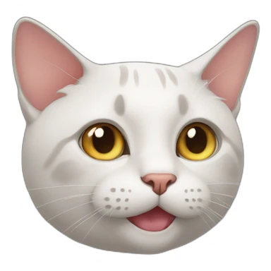 Cat with apple eyes sticker
