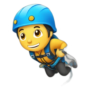 Canyoning with rope sticker