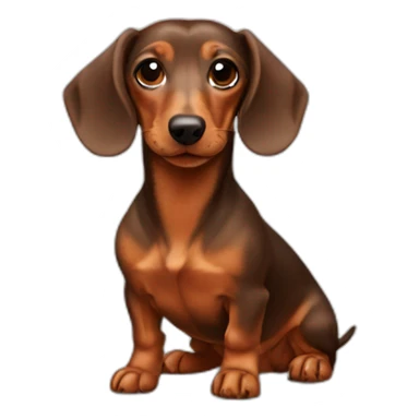 Brown mini dachshund sticker