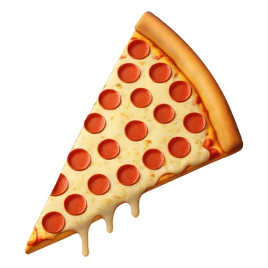 Early 2000s style pizza slice emoji with basic shapes sticker