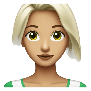 Italian young woman green eyes sticker