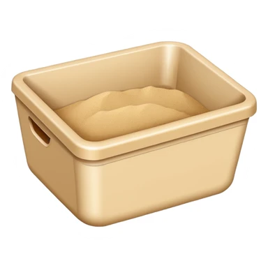 cat litter box with sand sticker