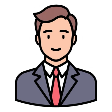 professional businessman with tie and suit sticker