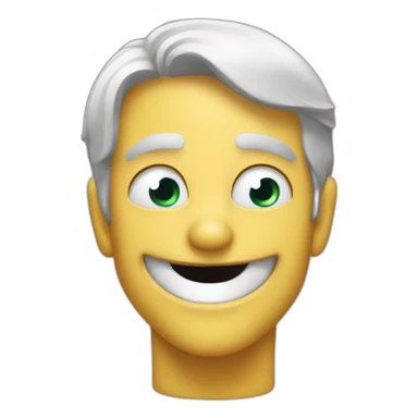 batman excited, eyes with no pupils sticker