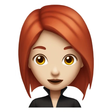 vampire girl with red hair and fair skin sticker