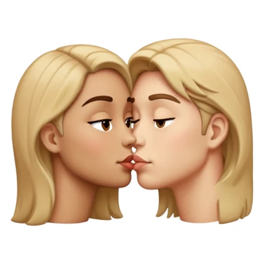 Kiss face facing left  sticker