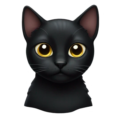 Black cat starring at viewer sticker