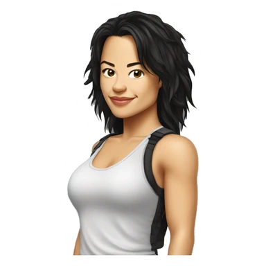 michelle rodriguez cartoon wearing tee sticker
