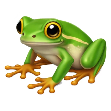 tree frog top-down sticker