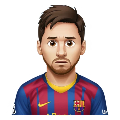 Lionel Messi in FC Barcelona kit gives a fuck. He's angry  sticker