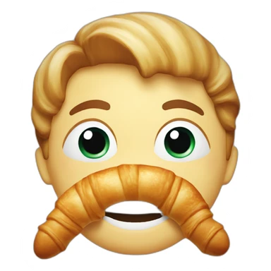 nibbling croissant sticker