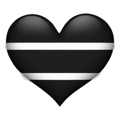 Half white half black heart sticker