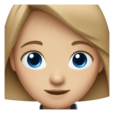 A girl with blue eyes and light brown hair sticker