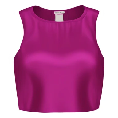 Realistic magenta cut out silk crop top blouse. sticker