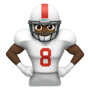 White football player sticker