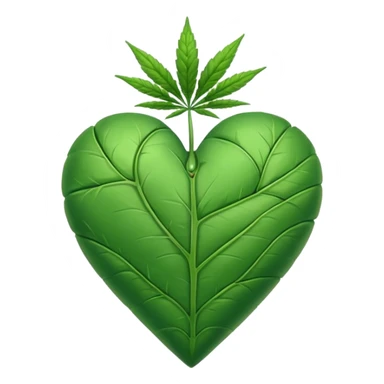 Animated weed heart sticker