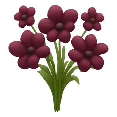 Bouquet of burgundy flowers sticker