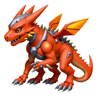 Guilmon-Greymon-Protogen-Pokémon-Digimon-Fakémon-fusion-hybrid-creature sticker